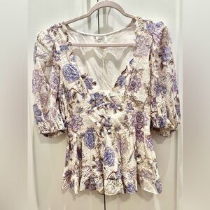 HEMANT & NANDITA White and Cream Blouse, Size Small, Brand New with Tags